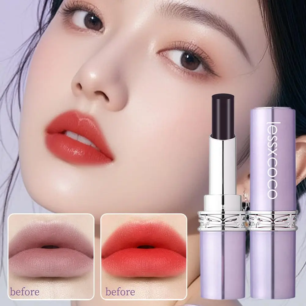 1 قطعة أحمر الشفاه مقاوم للماء مثير الشفاه عصا ماتي المخملية تغيير لون طويل الأمد المزاج أحمر الشفاه أحمر الشفاه ترطيب #6