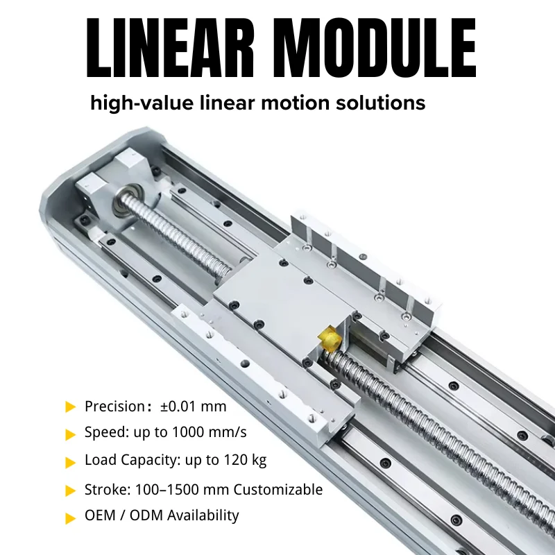 PINSI High Precision Semi-Enclosed Ball Screw Sliding Table Single Axis Stage Linear Module Actuator