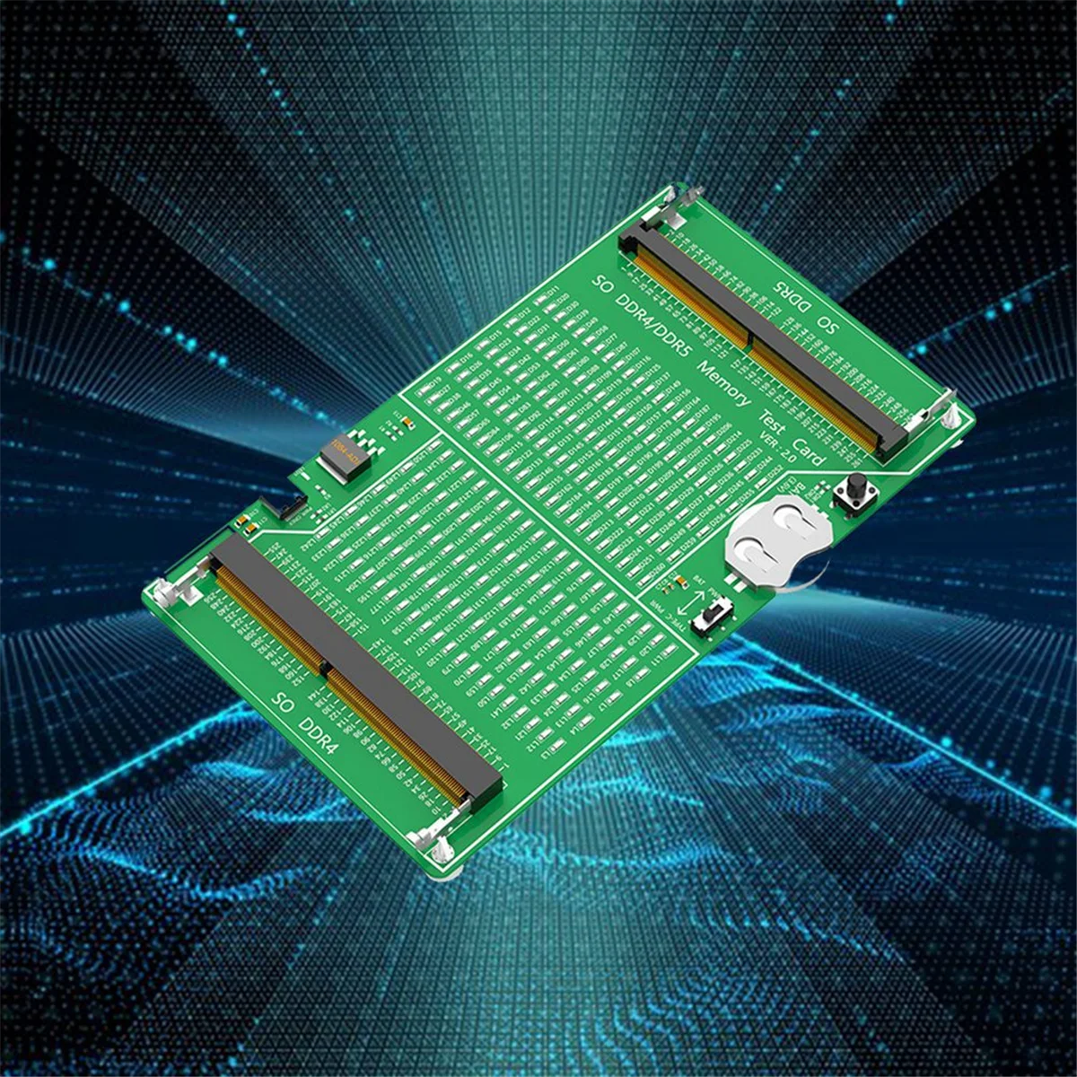 Тестер памяти для ноутбука DDR4/DDR5 Тестер памяти 2-в-1 с подсветкой Многофункциональная портативная тестовая карта памяти
