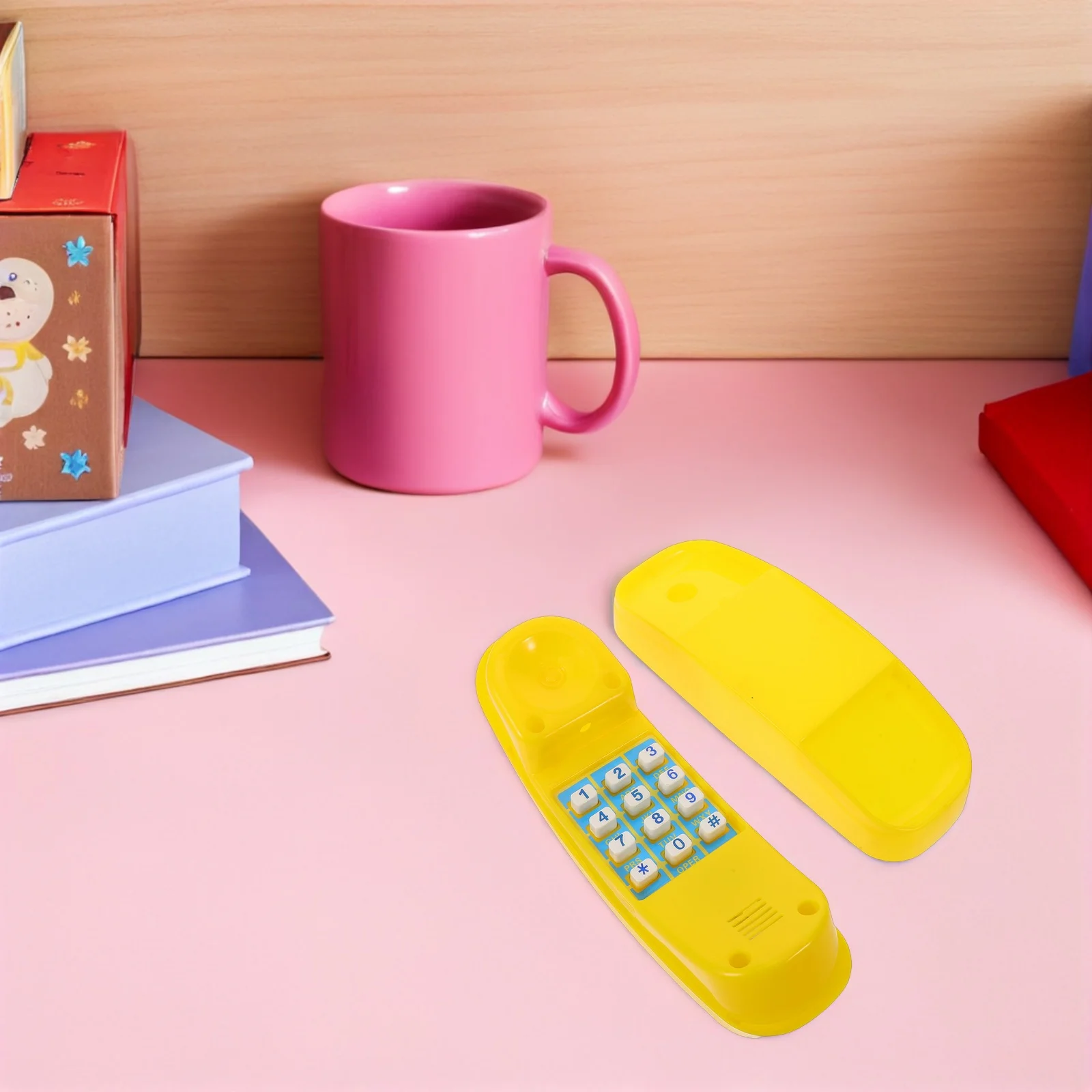 هاتف محاكاة واقعي للأطفال، ملحق مسرح بلاستيكي للأطفال الصغار، لعب الأدوار في الهواء الطلق والداخل