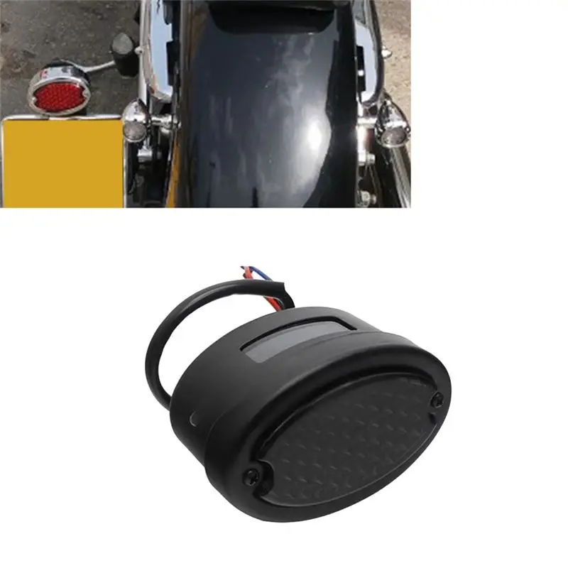 Authentic Motorcycle Retro LED 12V Brake Tail Light Chopper Bobber Tail Light Cat Eye Rear Lamp For Brake Light