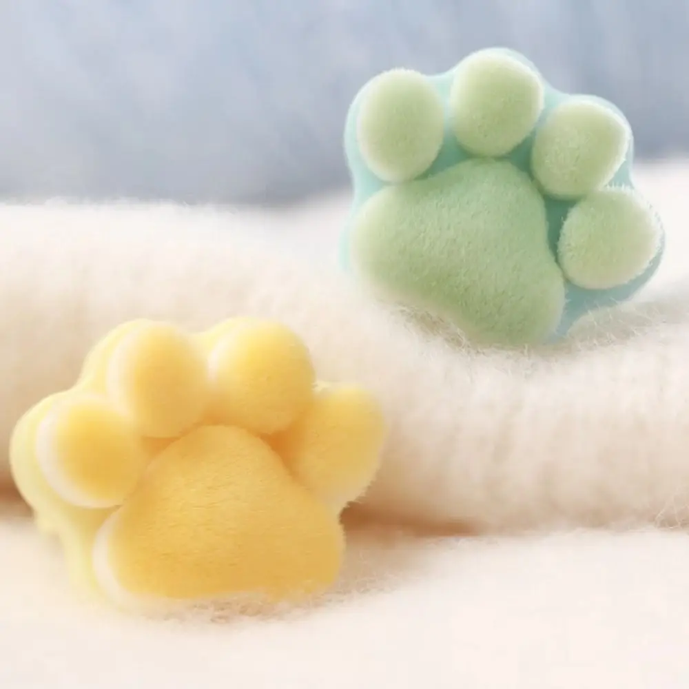 Cute Plastic Nail Dust Brush Soft Bristles Cat Paw Design Nail Brushes Finger Ring Style Manicure Dust Clean Brush Nail Art