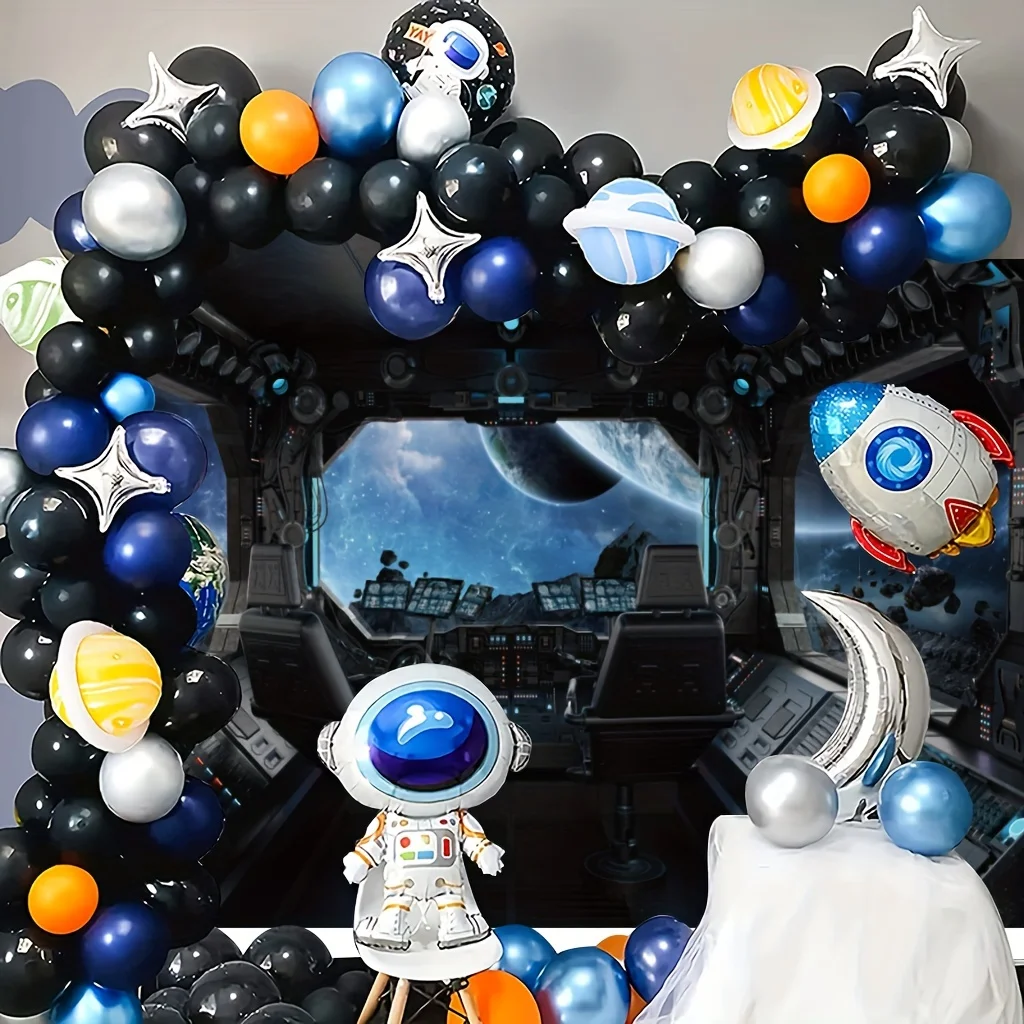 لافتة داخلية للمركبة الفضائية المستقبلية لأعياد الميلاد والذكرى السنوية والوحشات بين الجنسين - ديكورات العطلات العالمية