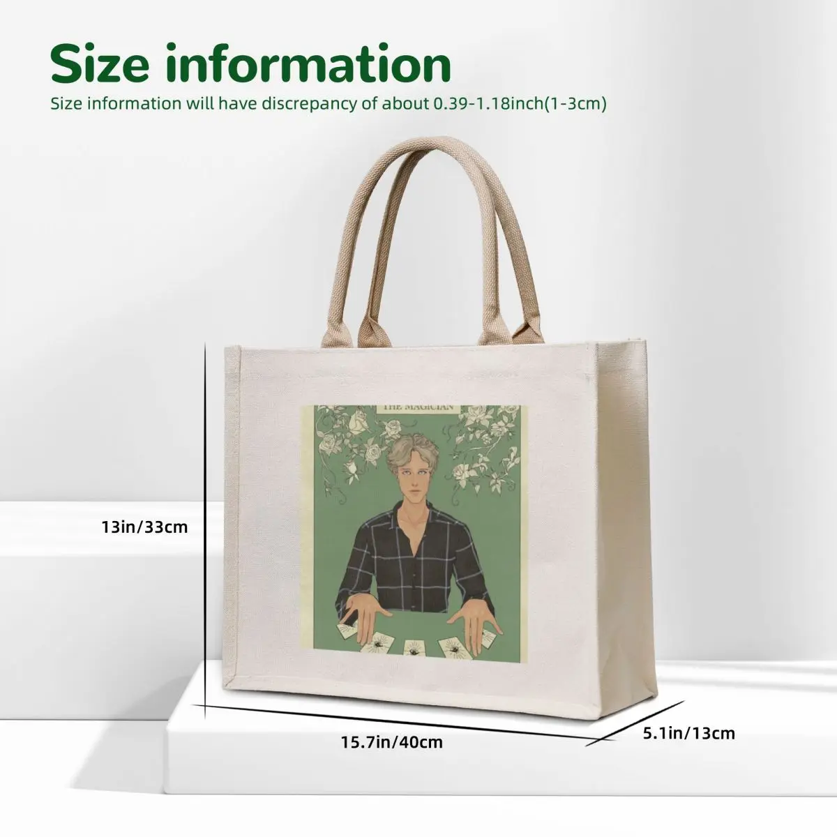 The Raven Cycle - Adam Parrish The Magician Tarot Tote Bag Customizable tote bag custom fabric bag Big