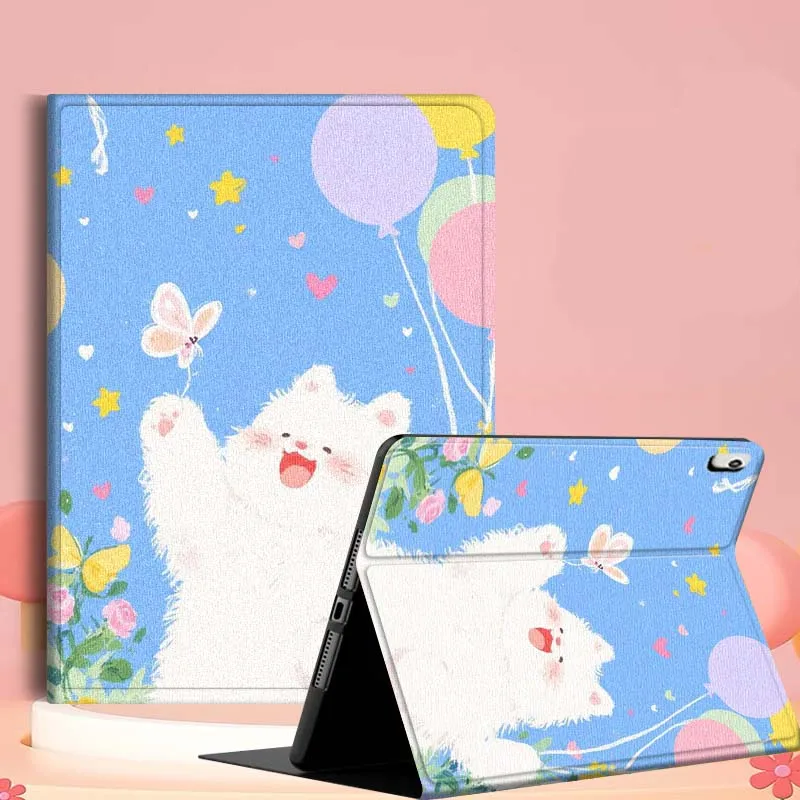 

Cute Cat Illustration Pattern For iPad mini Air 1 2 3 4 5 6 7 6th 7th 9 11 13 M3 M2 gen 7.9 8.3 10.9 Inch 2025 Tablet Case