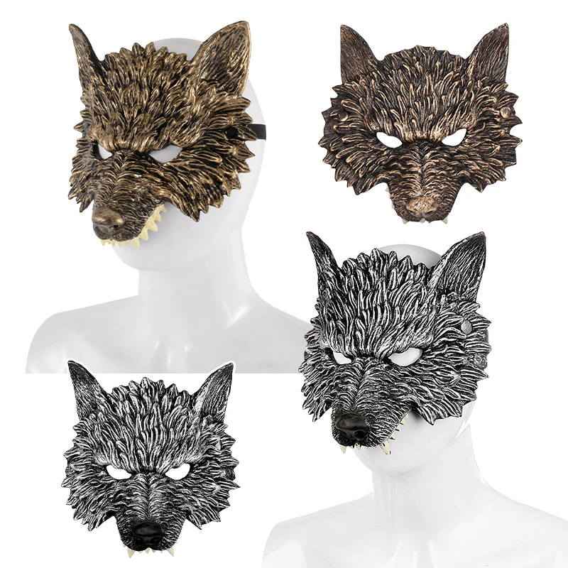 

3D Realistic Werewolf Mask Soft Pu Foam Wolf Head Mask Mysterious Festival Cosplay Animal Mask Costume Prop Party Decoration