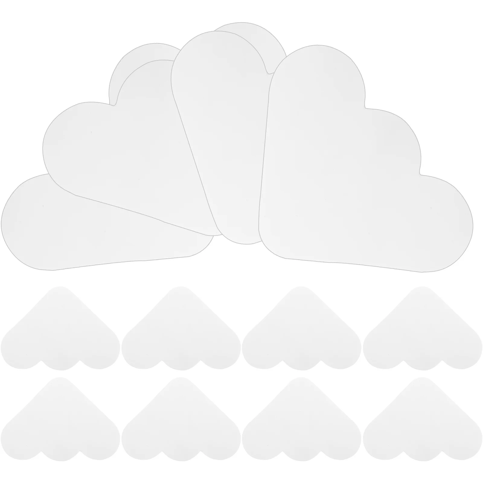 12 قطعة وسادة سجادة مضادة للانزلاق على شكل سحابة قابلة للغسل وقابلة لإعادة الاستخدام لأرضيات بلاط الخشب الصلب وشريط لاصق مانع للانزلاق