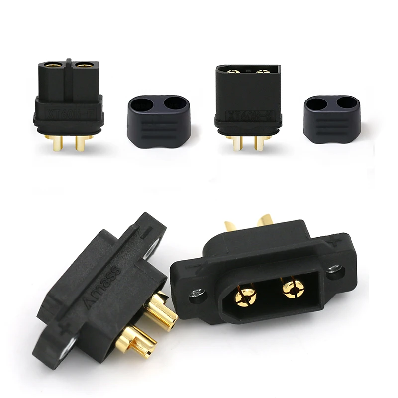 

XT90E-M/F with fixed hole large current model aircraft electric modulator battery connector gold plug battery interface