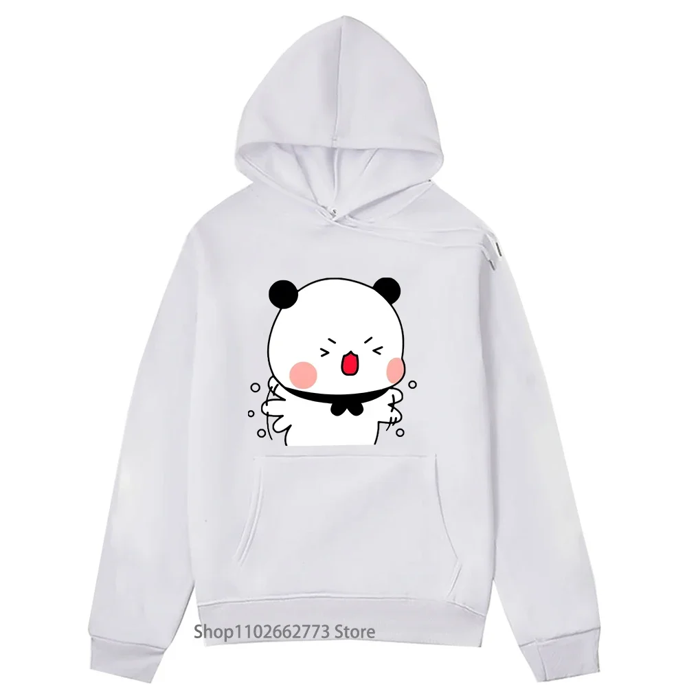 Bubu and Dudu Hoodie Kawaii Graphic Panda Bear Love Sweatshirt Men's Clothing for Women Cartoon Clothes Female Pullover Harajuku
