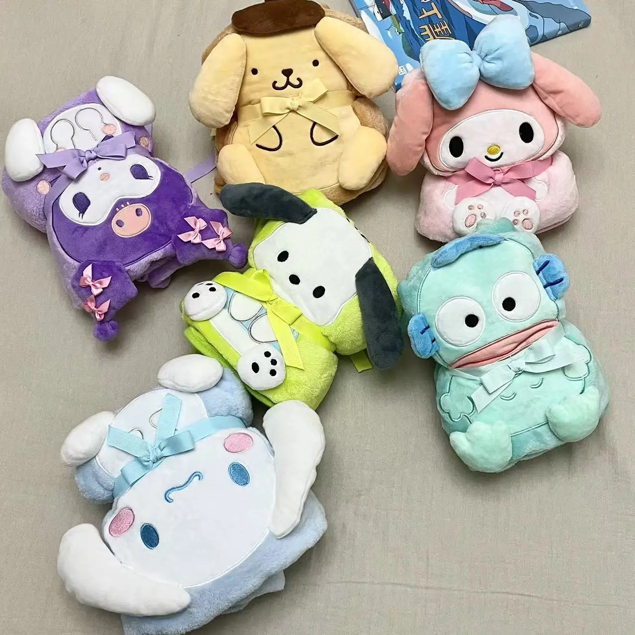 Sanrio Comfortable Blanket Kuromi My Melody Blanket Convenient Travel Home Office Air Conditioning Blanket Leg Blanket