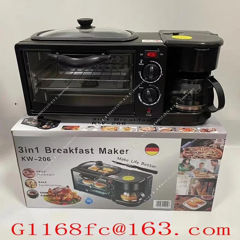 Three in One Multifunctional Household American Standard 110V220V Breakfast Machine, Mini Oven