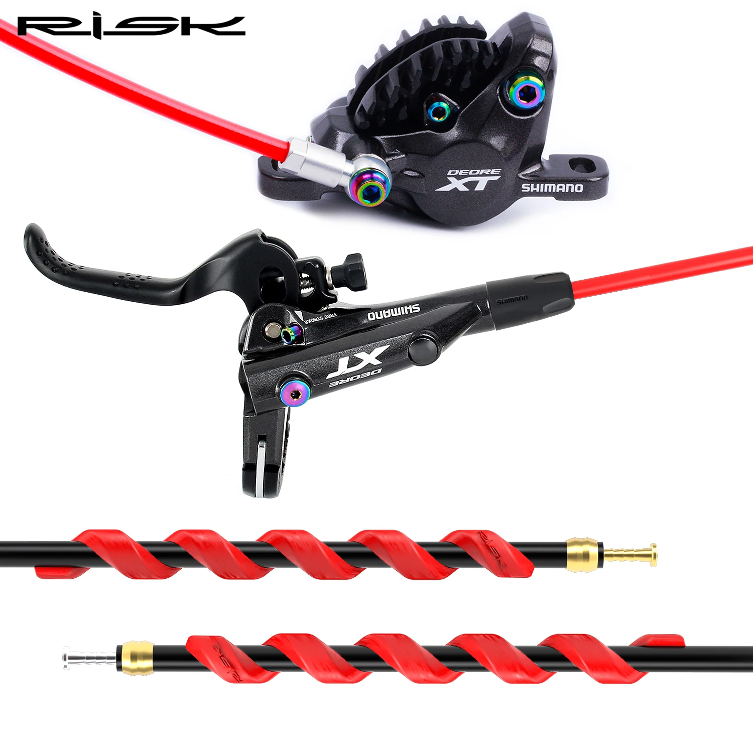 RISK – Kit de tuyaux de frein à disque hydraulique, ensemble de tuyaux et de coques pour Shimano Magura Sram SM-BH59 BH90, bagues et aiguilles de Compression