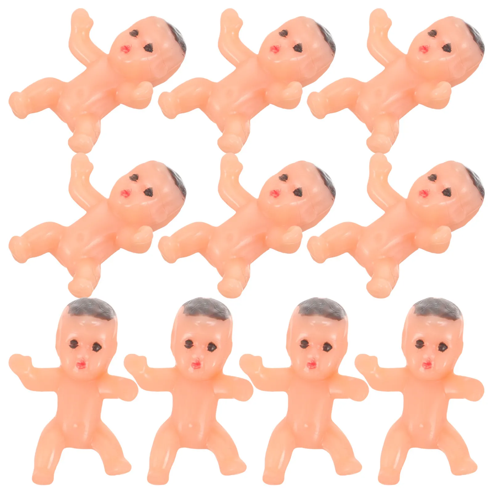 

20Pcs Angel Baby Miniature Plastic Models Party Mini Babies Decors Baby Shower Cake Decoration Plastic Babies Mini