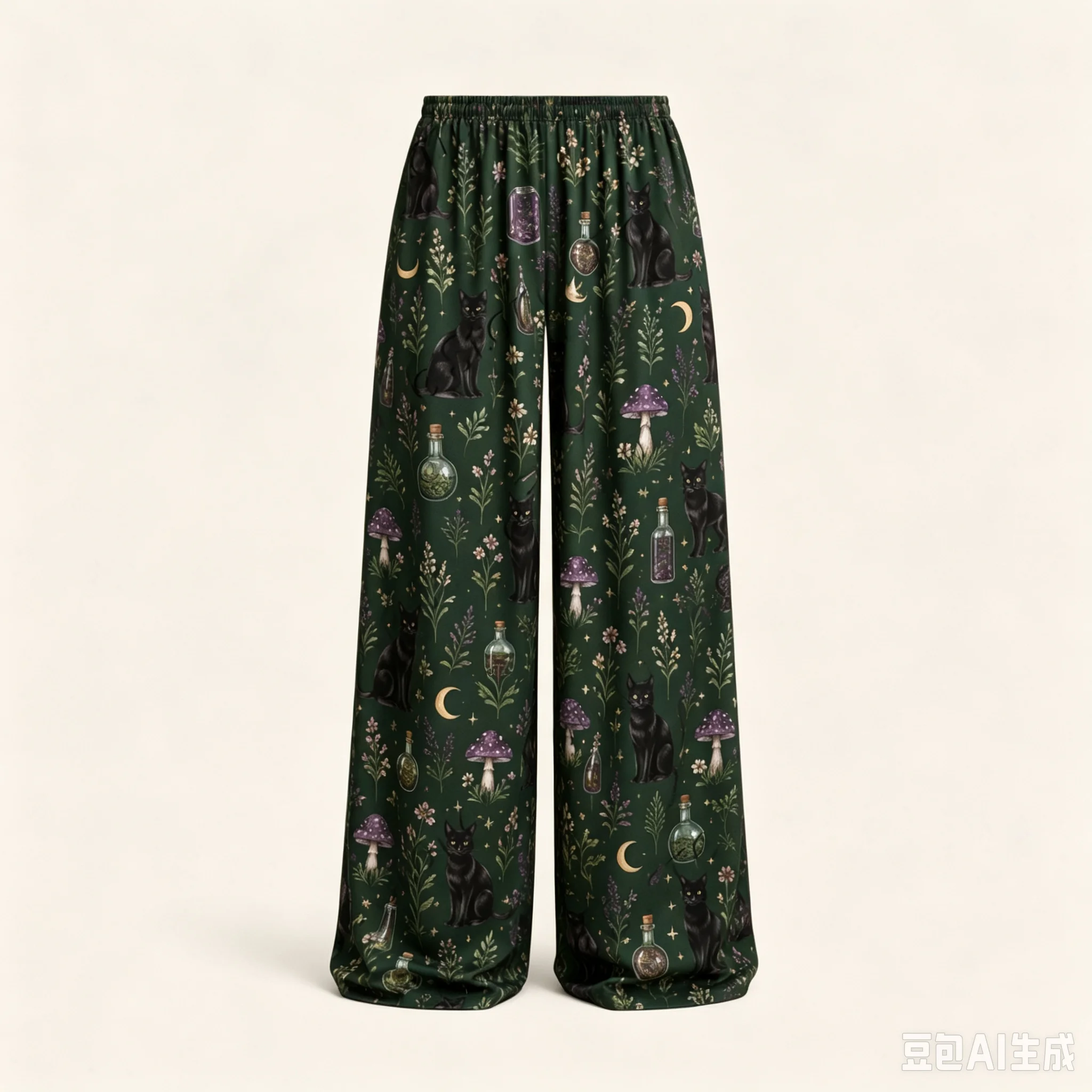 SOFT MILK-SILK PAJAMA PANTS FEATURING PUMPKIN STAR MOON  HALLOWEEN VINE PATTERNS SUITABLE FOR LOUNGING CASUAL WEAR AT HOME KIDS