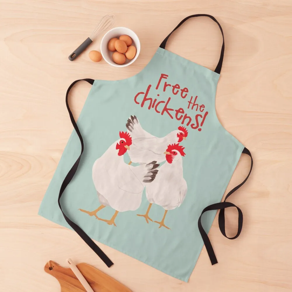 

Free the Chickens Apron Women kitchen apron