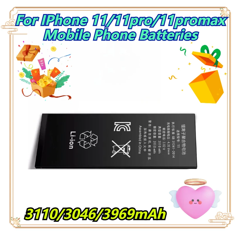 

3110/3046/3969mAh For IPhone 11/11pro/11promax Mobile Phone Batteries
