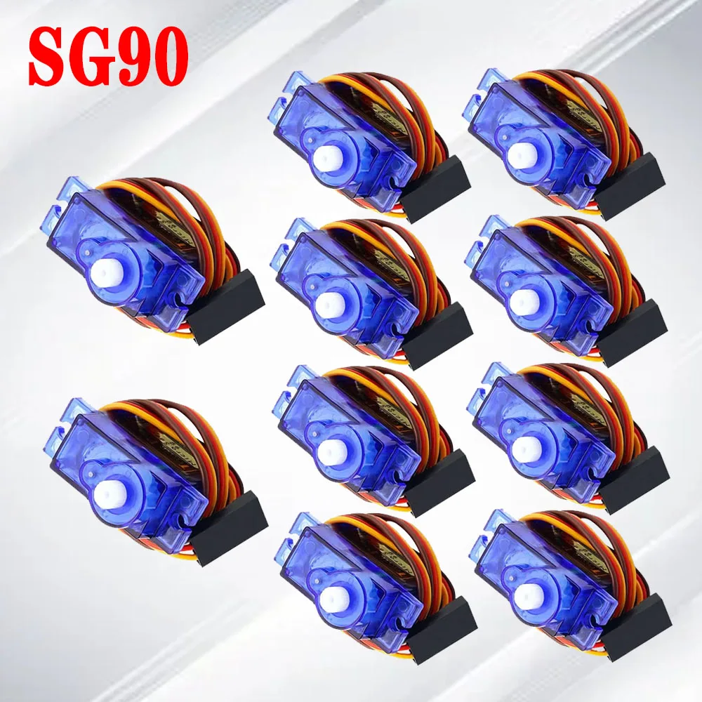 10pcs SG90 9G micro servo motor kit  used for robot arm RC/hand/walking, helicopter aircraft automobile ship cable control