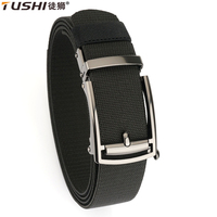 TUSHI New Unisex Elastic Belt Hard Metal Buckle Quick Release Tough Stretch Nylon Men's Military Tactical Belt Casual Waistband