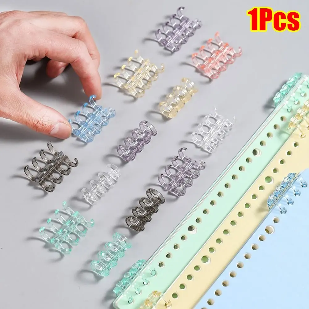 1Pcs Binding Spines Snap Split Binder Rings Learning Cards A4 A5 A6 Notebook Loose Leaf 5 Ring Stationery Office Supplies