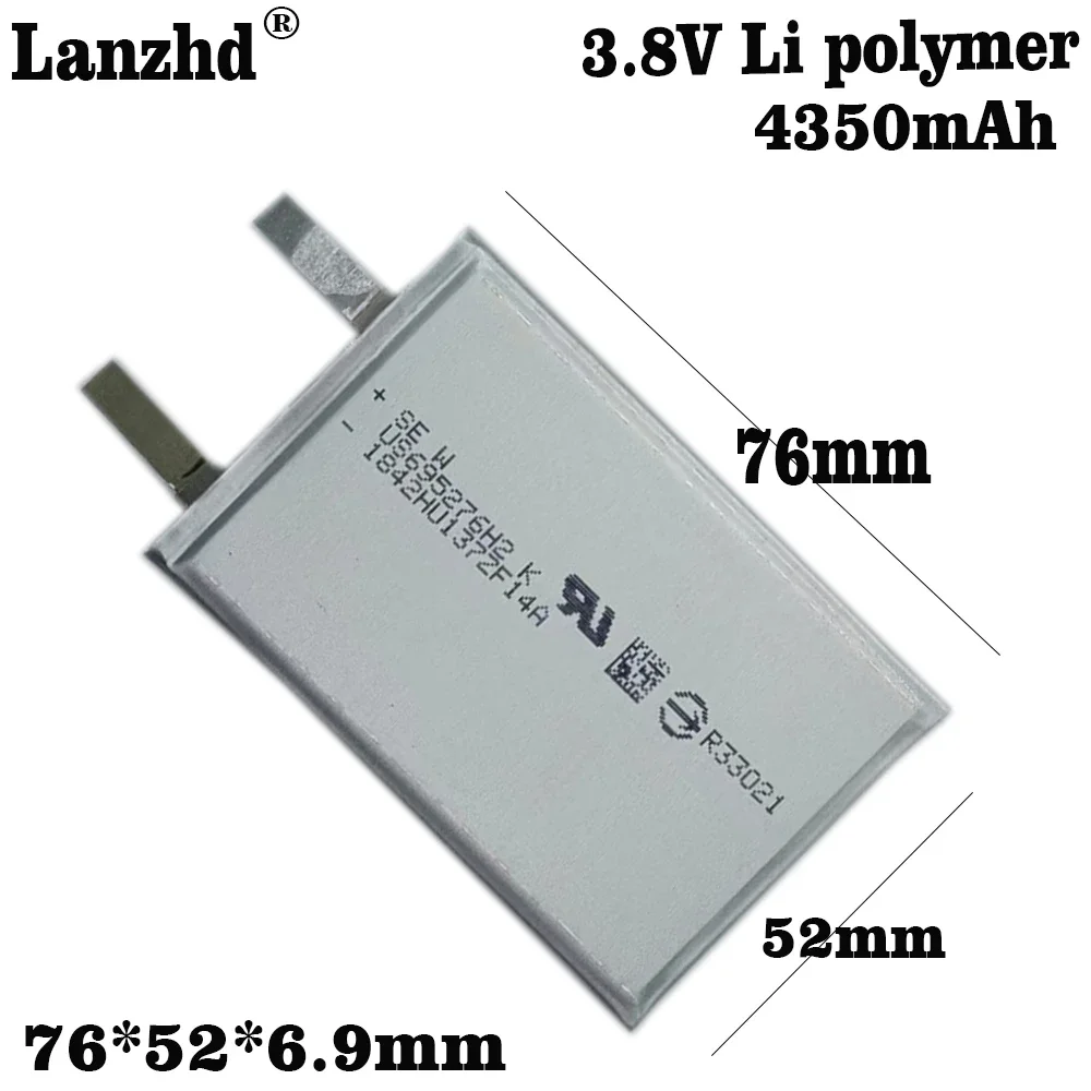 

3.8V 4350mAh Lithium Polymer LiPo Rechargeable Battery cell For Power bank PSP Laptop notebook PAD protable tablet PC 695276