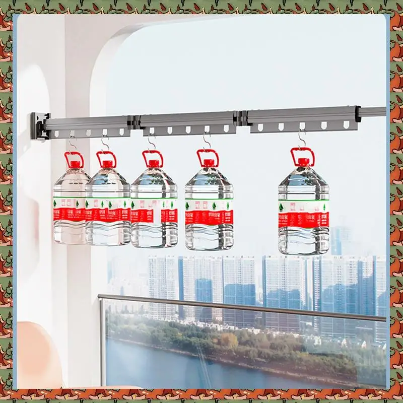 

ABLQ Retractable Clothes Drying Rack Clothes Drying Rack Foldable Retractable Wall Mounted Space Saver Clothes Hanger Rack