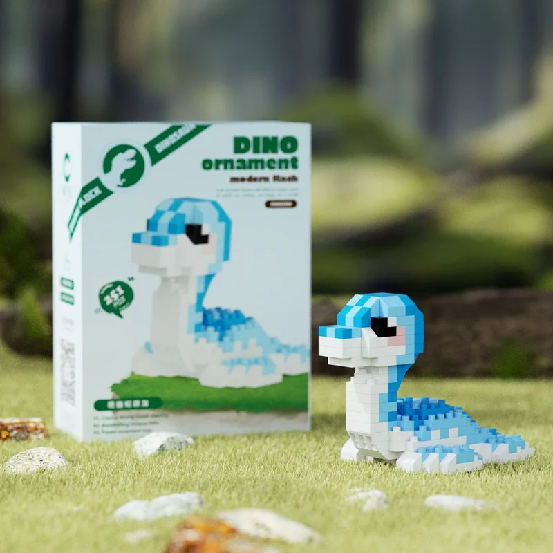 

The latest cute dinosaur small building blocks for children's puzzle, handmade DIY building blocks, collecting holiday gifts