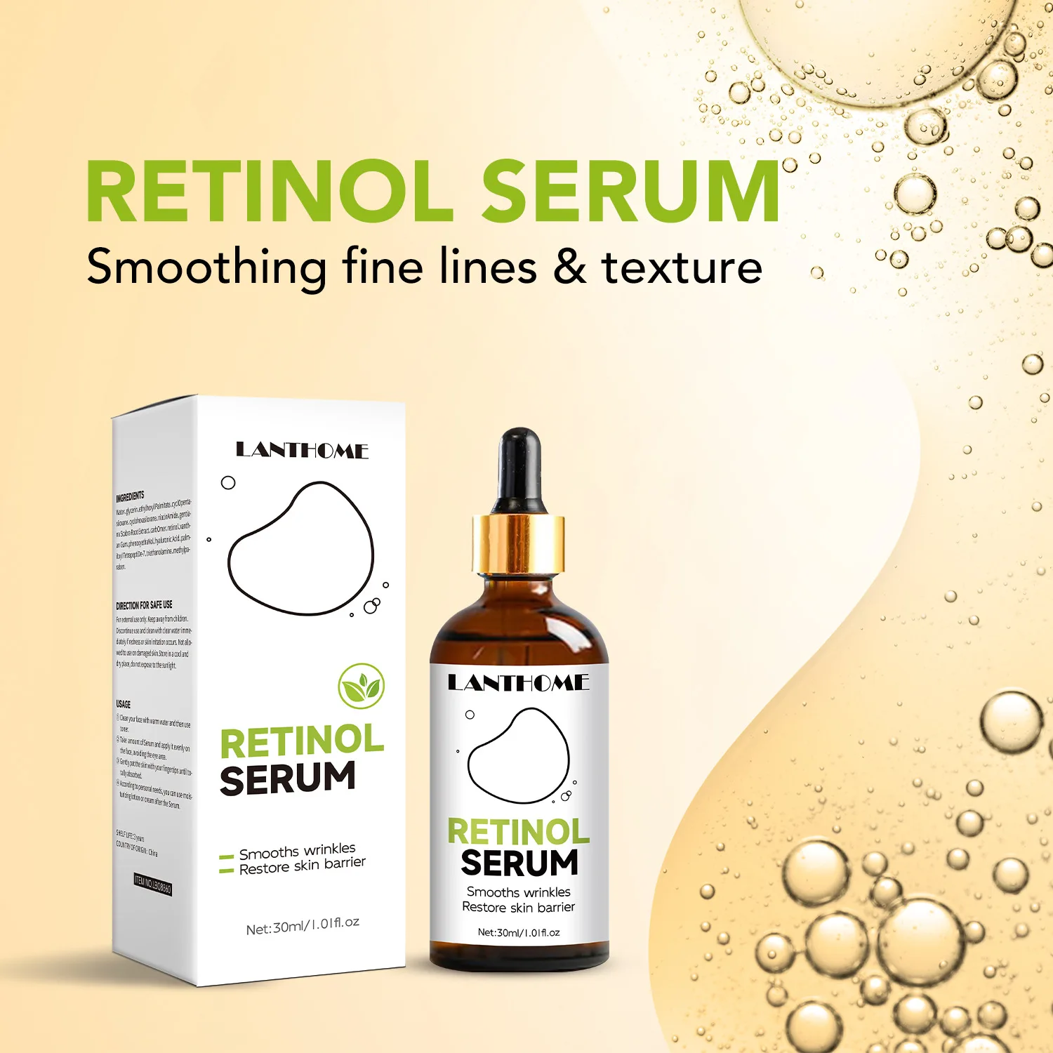 Retinol Eye Serum Smooths Wrinkles Restore Skin Barrier Smoothing Fine Lines and Texture