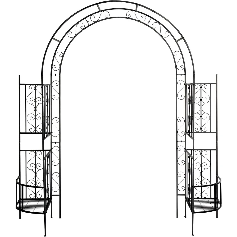 

Garden Arch Arbor Metal Garden Arch, Heavy Duty Metal Arbour Archway, Decorative Frame Stand Trellis for Various Climbing
