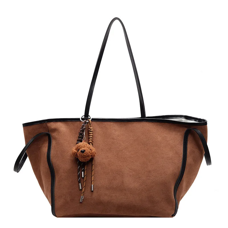 

Fashionable Commuting Style Suede Large Capacity Tote 2024 Autumn And Winter New Item Niche Casual Versatile Shoulder Bag