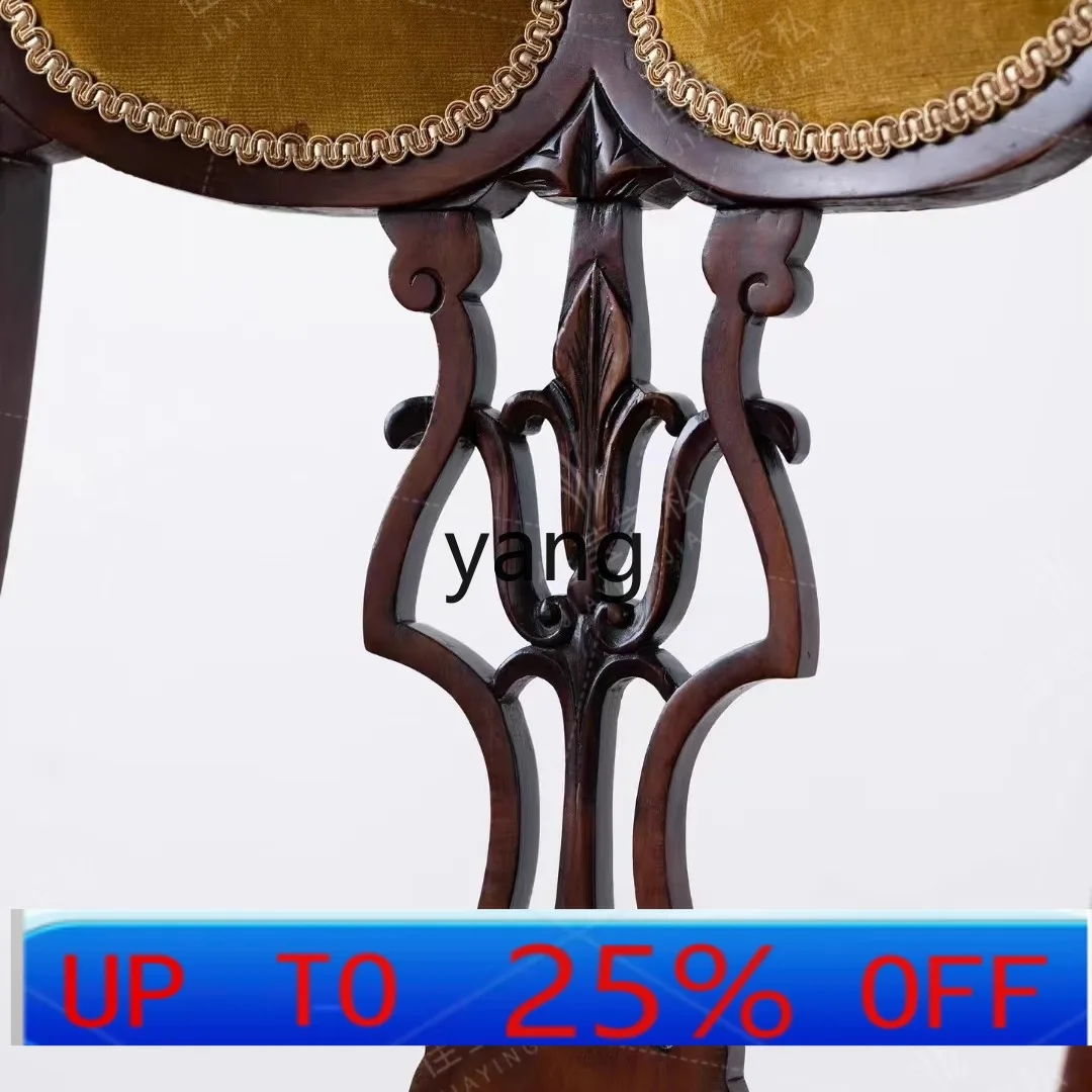 

CX medieval solid wood leisure meeting reception chair retro hollow carved sofa chair