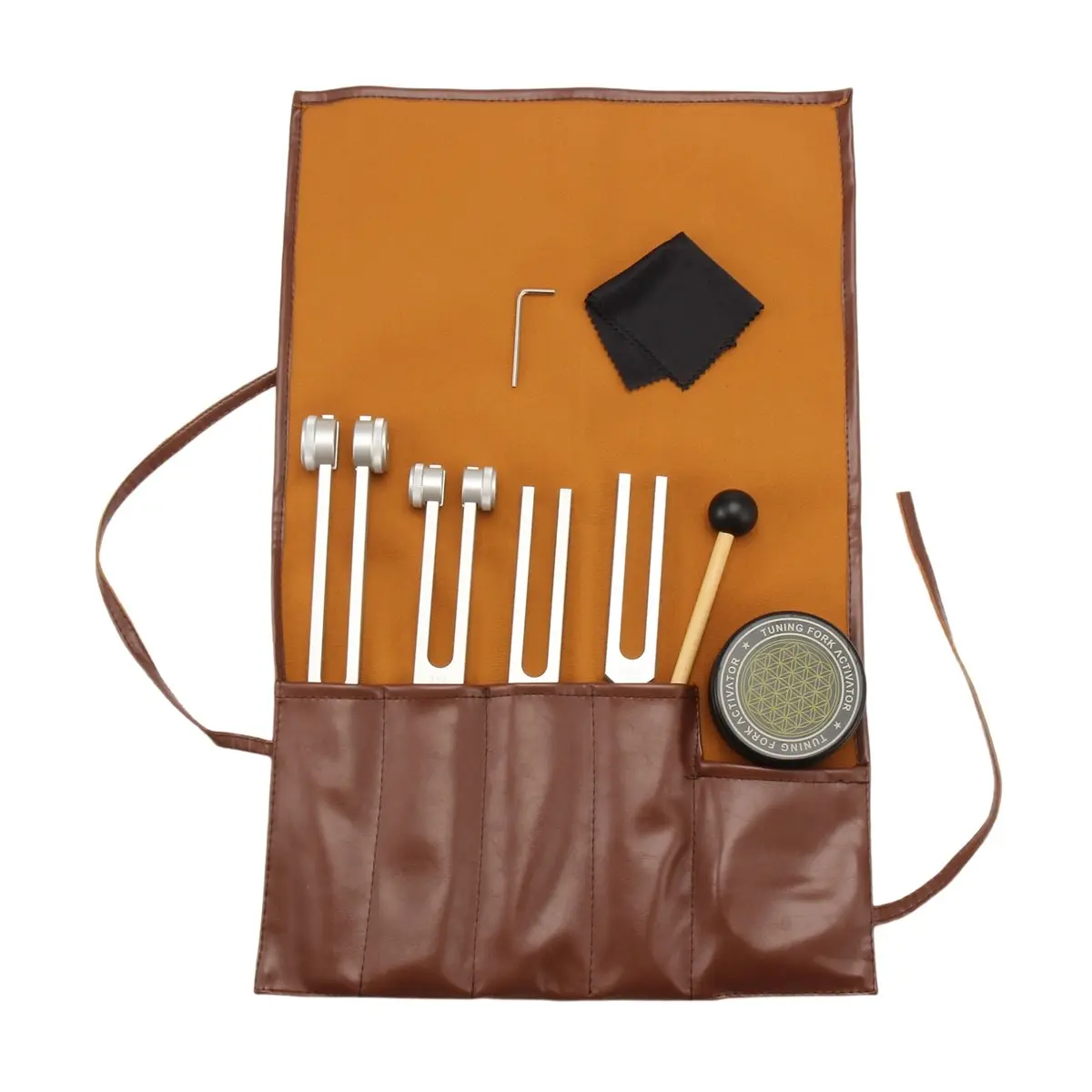 

ABJA 4 Pack Tuning Forks Set 128Hz, 256Hz, 512Hz, 528Hz, Tuning Forks Chakra for Healing,Sound Therapy,Keep Body Style 1