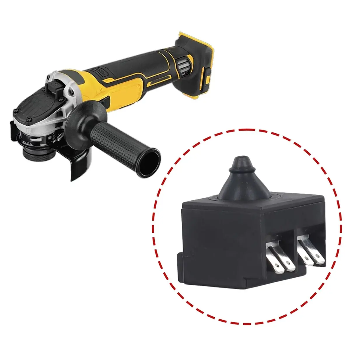 Interruptor ligero para DWE8100 DWE4118, interruptor N327459 para reemplazo de herramientas, interruptor para amoladora angular, piezas de repuesto para reparación