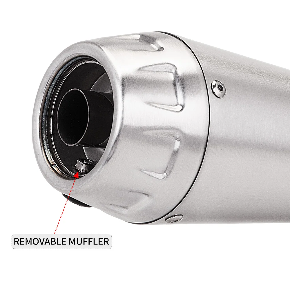 Motorcycle exhaust pipe integrated middle tail section AW30 FOR ZXMTO500F Slip On muffler db killer