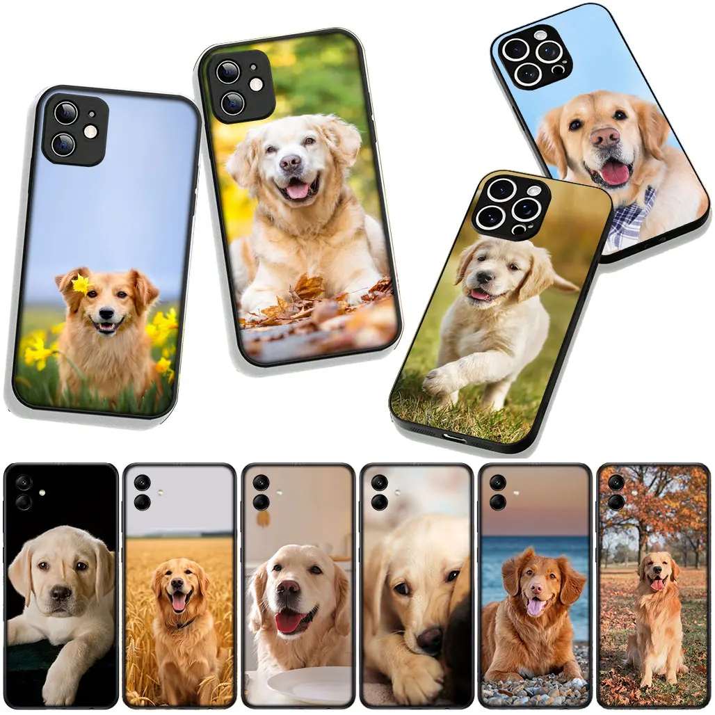 Чехол для телефона с собакой Golden Retriever для Motorola Moto G05 G24 G45 G54 G55 G75 G9 G85 G15 Power Edge 50 30 Ultra Fusion 40 neo Pro