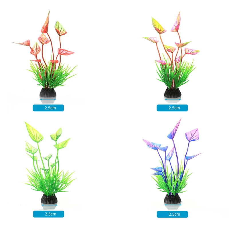 Simulación de plantas artificiales, decoración de acuario, hierba subacuática de plástico, accesorios para acuario, adorno decorativo para pecera