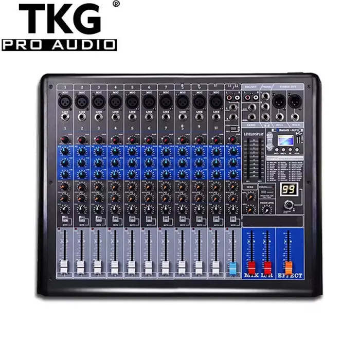 

TKG MQ-12 12 channels mixing console professional usb dj performance stage sound system mixer audio system analog