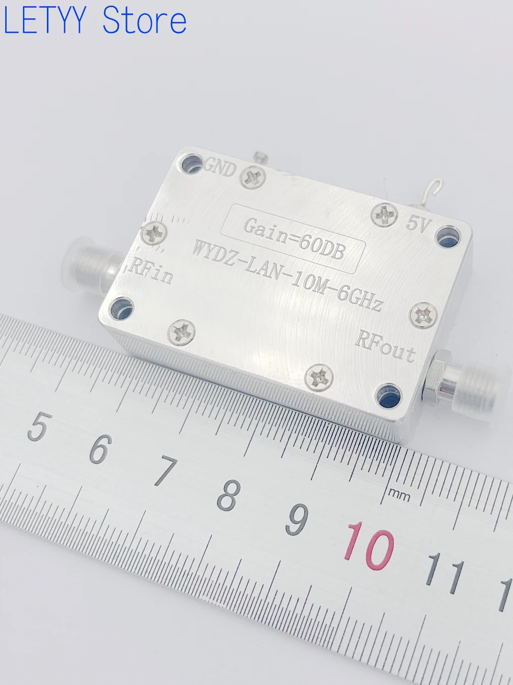 

Large Gain and Bandwidth Amplifier 10M-6GHz, 60DB RF Signal Driver or Receiver Front-end