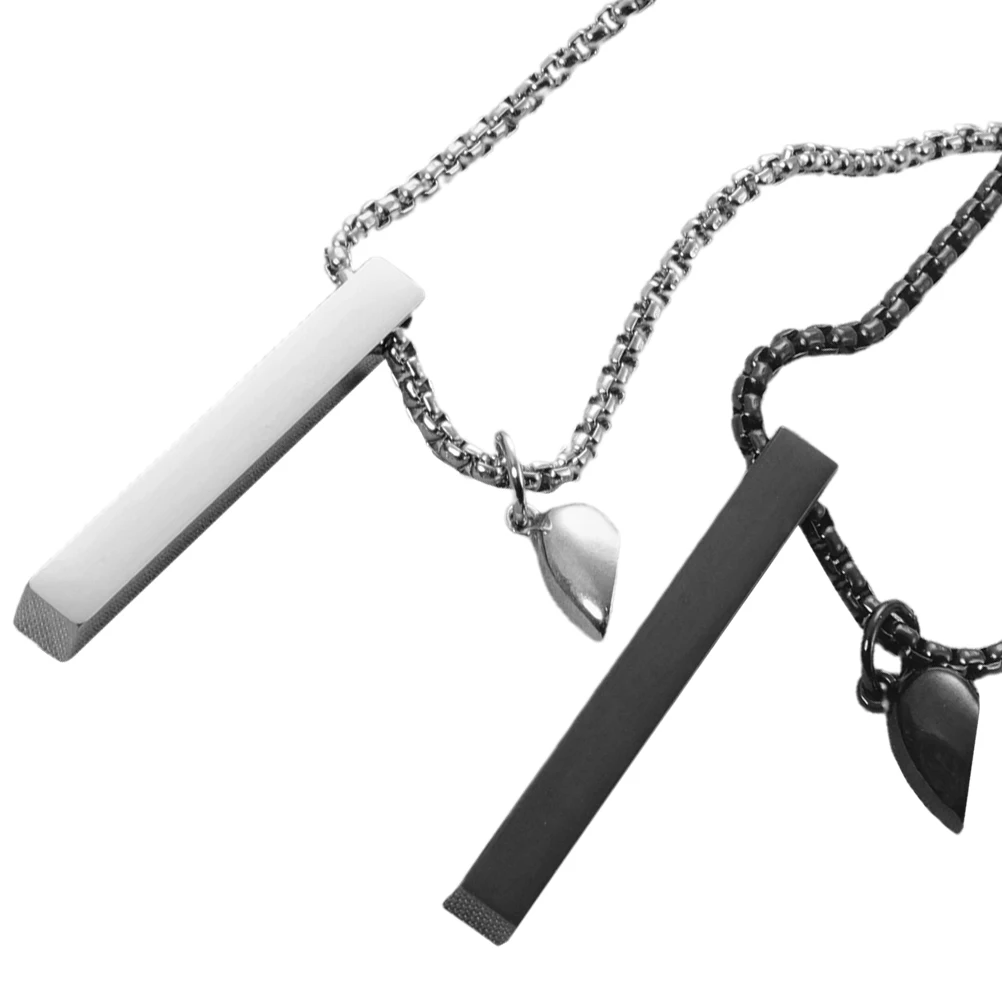 

Stainless Steel Couple Necklace Jewelry Heart for Couples Boy Friend Love Pendent