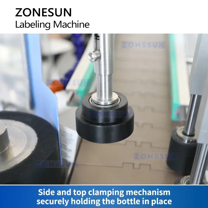 ZONESUN Applicatore automatico di etichette coniche Etichettatrice per bottiglie Contenitore conico Design personalizzato Attrezzatura per adesivi ZS-TB880