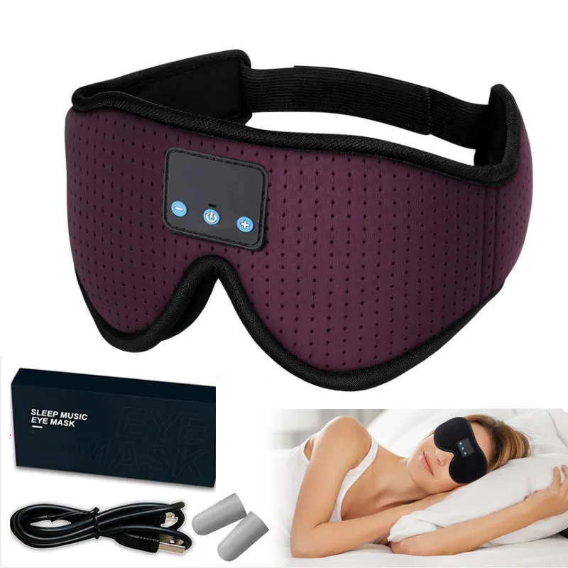 

Bluetooth Eye Mask Strong Shading Long Battery Life Soft and Breathable Insomnia Music Relaxation Sleep Mask Earphones Headset