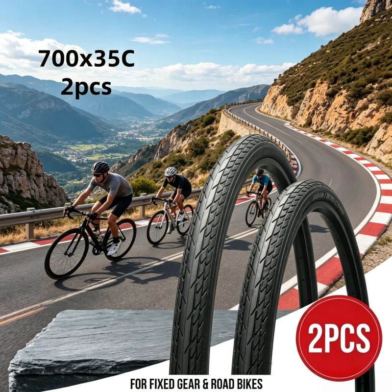 Cycling Gear Gravel - 1/2Pcs 700x35C Road Bicycle Tire 700C