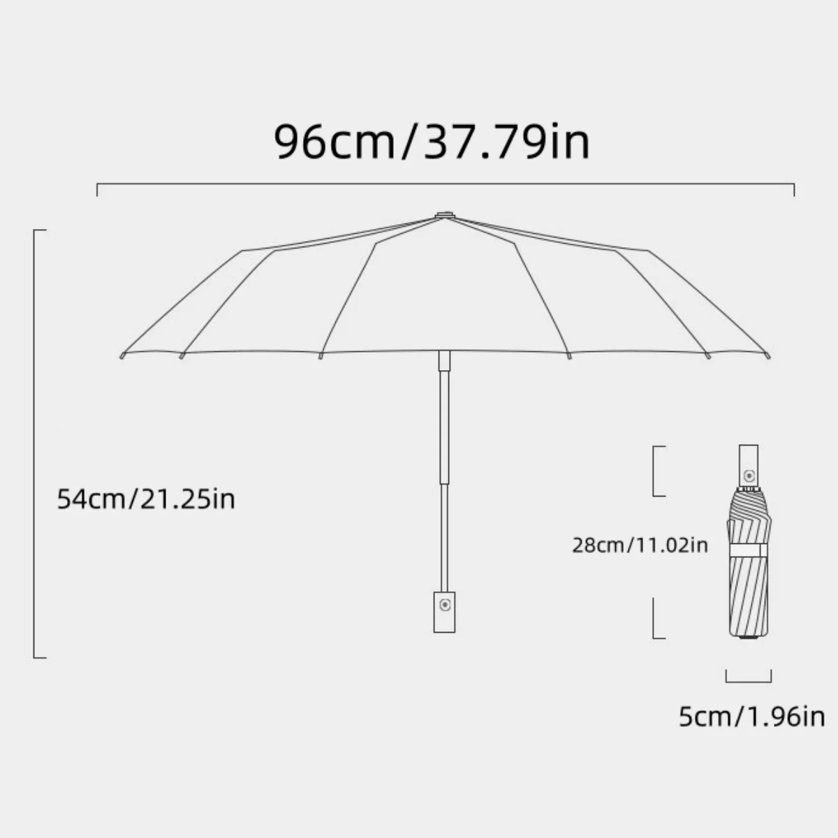 Fashion Large Travel Umbrella, Heavy Duty Windproof Waterproof Umbrella, Fully Automatic Open And Close Golf Umbrella, UPF50+ UV