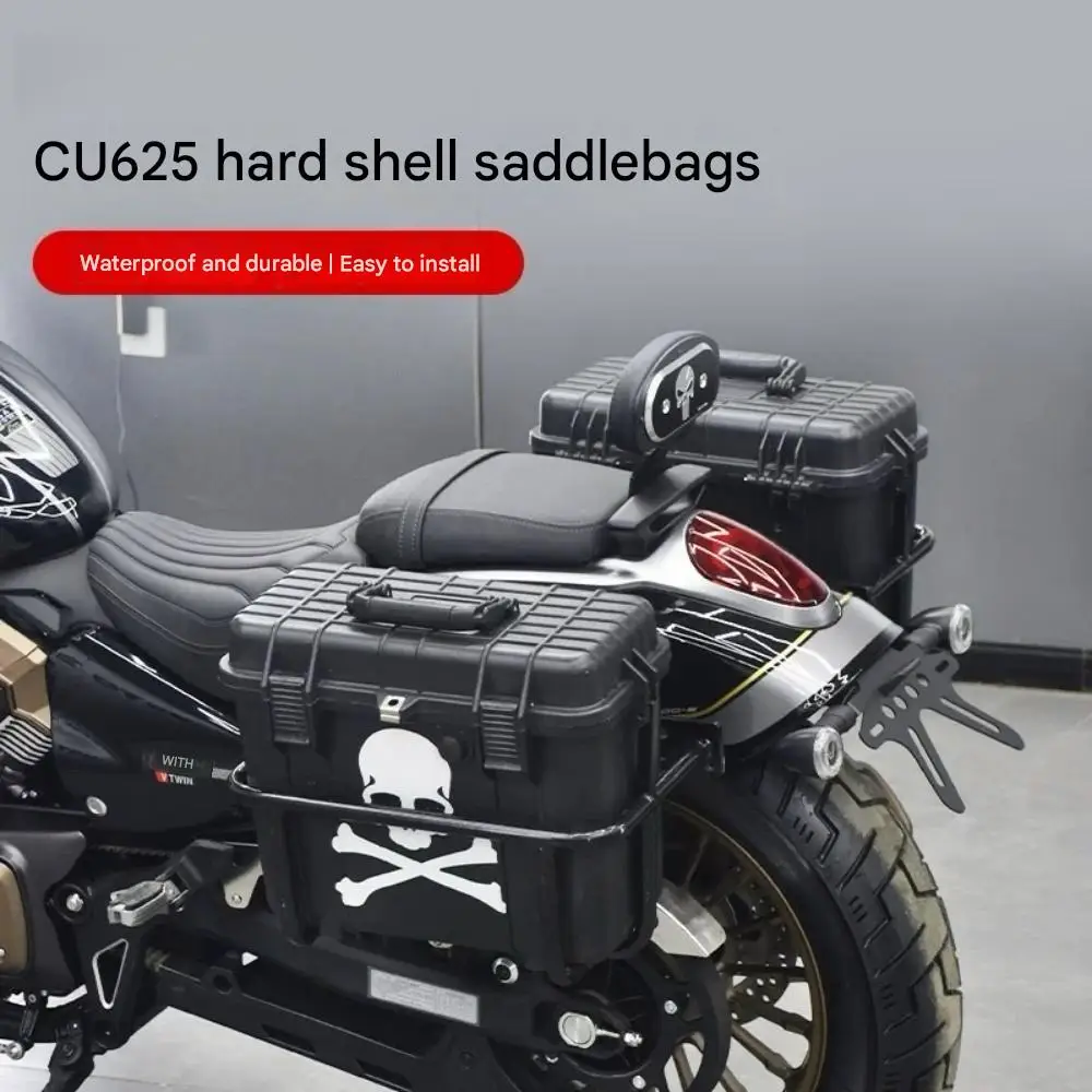 Retro  Waterproof Side Luggage Cases With Side Bracket Fit For VOGE CU625 Travel Storage Modification Parts