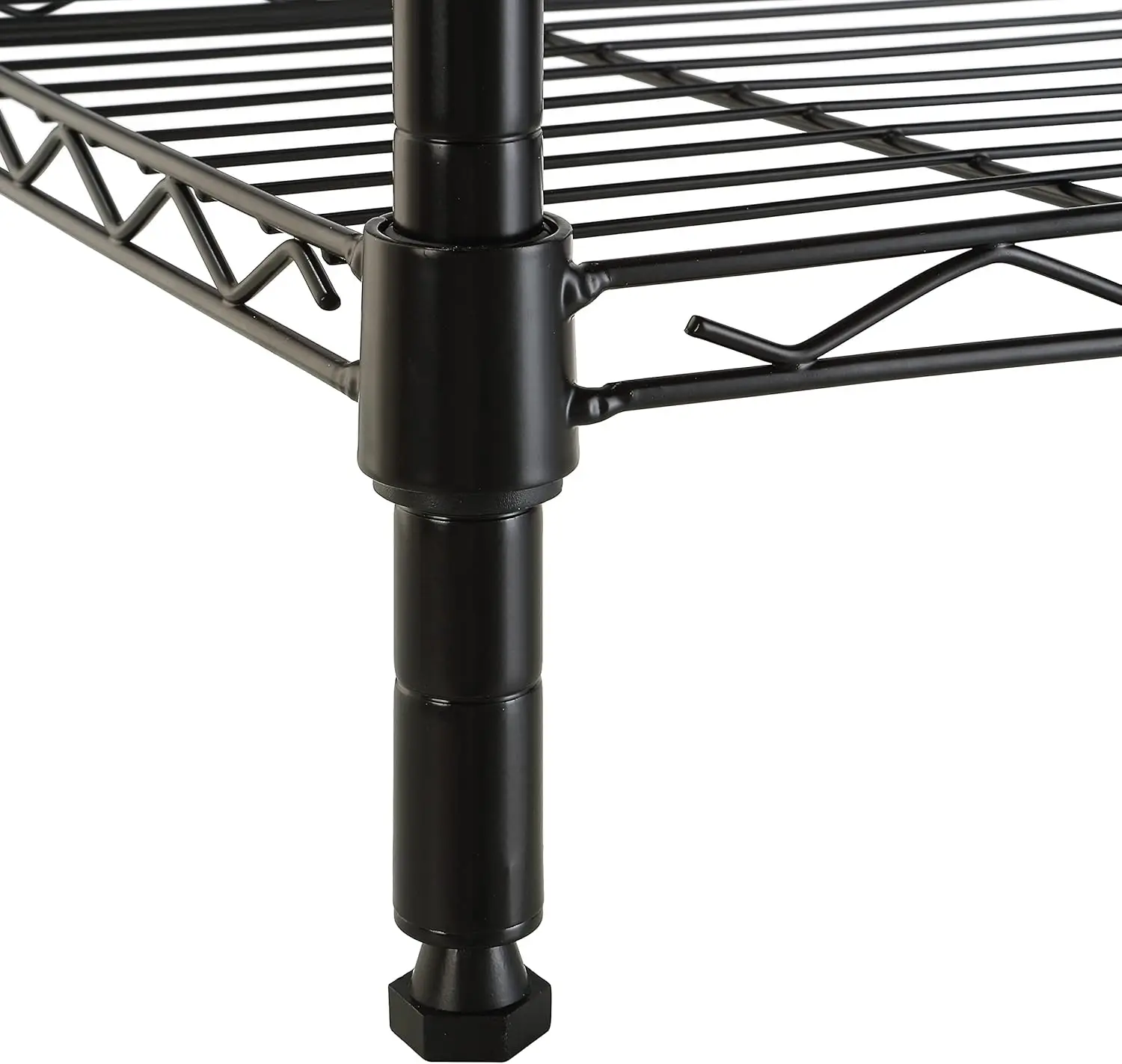 4-Steel Wire Storage Rack, Adjustable, Sturdy, Easy Assembly,  Black closet organizer