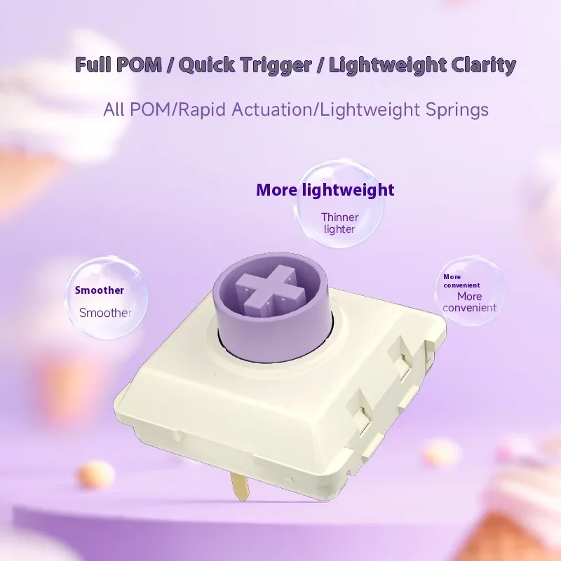

Kailh Ice Cream Series Mini Low-Profile Switch Ultra-Short Quick Acuation Mechanical Keyboard Switch Total Travel PC Accessories