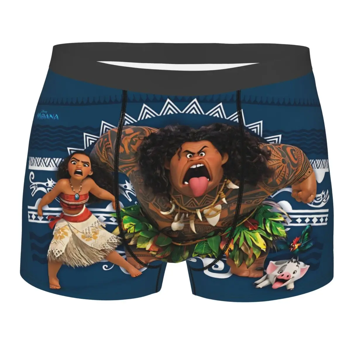 

Cool Comedy Adventure Movies Moana Pua Boxers Shorts Underpants Men's Comfortable Briefs Underwear