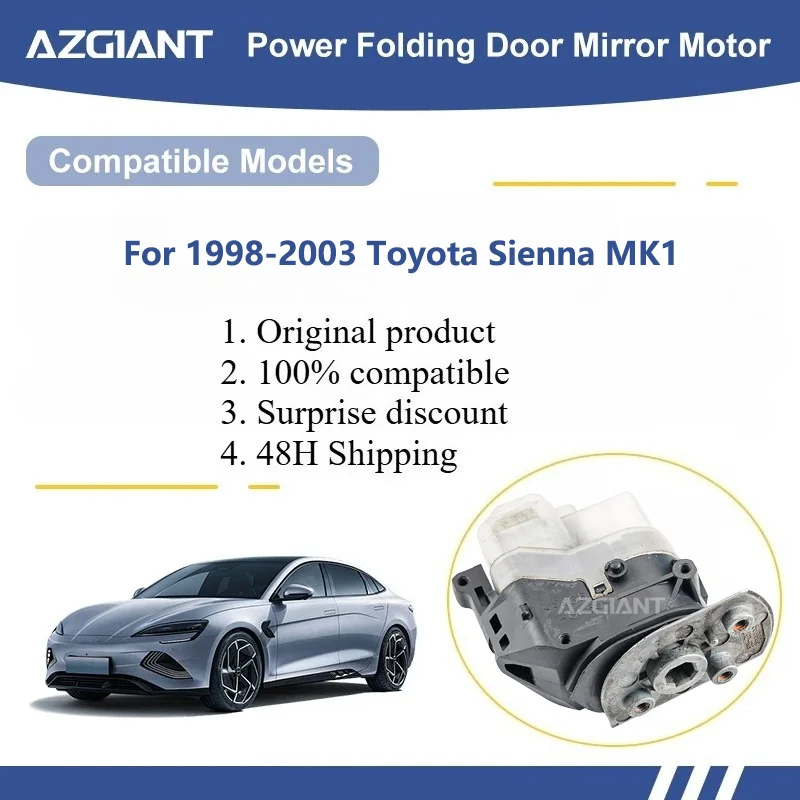 

AZGIANT For 1998-2003 Toyota Sienna MK1 Car Wing Mirror Authentic Folding Motor Power Assembly Parking Protection car parts