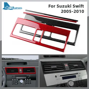 Samolepka z pravého měkkého uhlíkového vlákna pro Suzuki Swift ZC31S 2005 2006 2007 2008 2009 2010 LHD RHD Automobilová konzole Výstup vzduchu CD Obložení 10 nejlepší prodej Samolepky na Suzuki Swift - №9