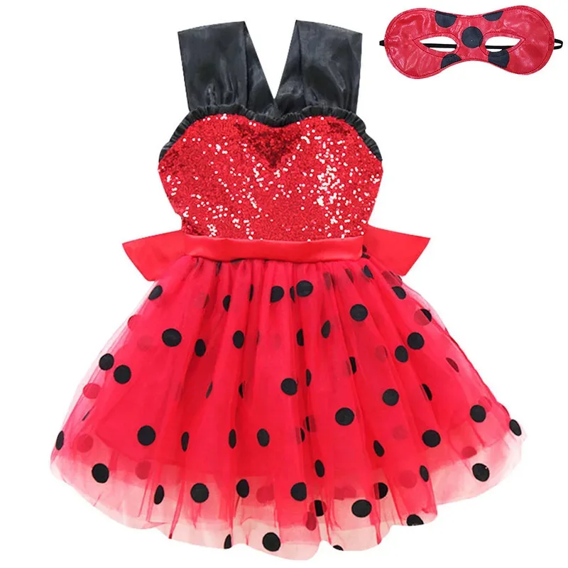 Joaninha Little Girls Flying Sleeve Cosplay Princess Outfits Birthday Party Dress Stage Performance Child s;5'b,8.