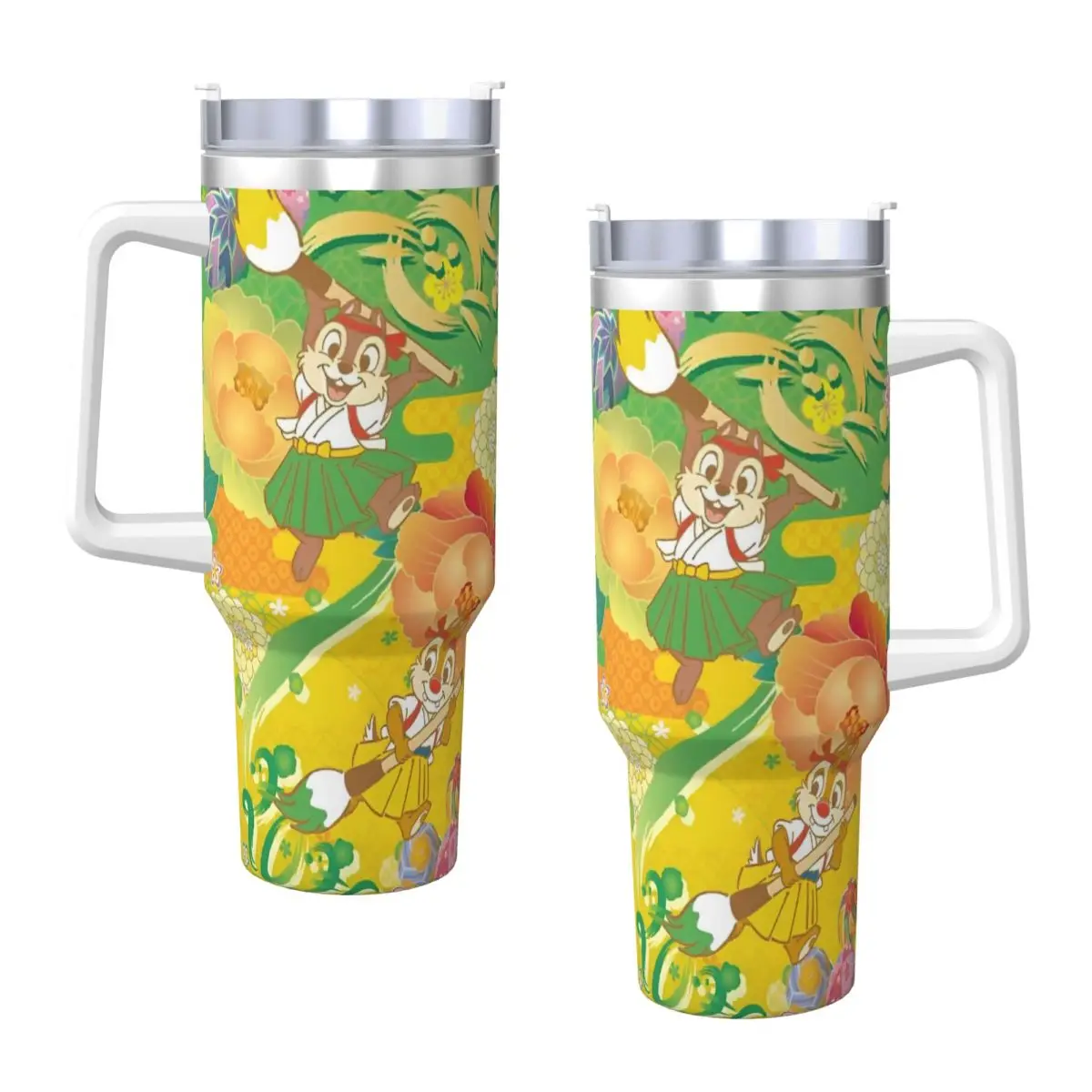 

Chip 'n' Dale Naughty Stainless Steel Tumbler Driving Thermal Cups With Straws and Lid 40oz Mugs Cup Hot Drinks Water Bottle